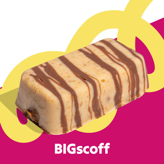Single fudge slab image of the BIGscoff flavour in the Overstuffed collection