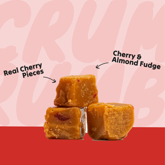 Cherry Bakewell Crumbly Fudge