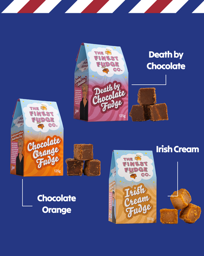 Double crumbly flavours death by chocolate, Irish cream and chocolate orange