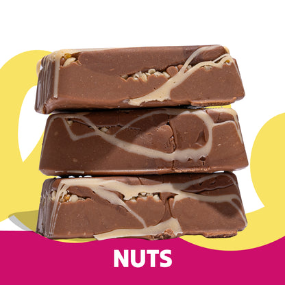 Stacked image of the NUTS flavour Overstuffed fudge slabs